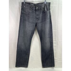 Pd&c Men's Denim Dark Wash Straight Leg Stretch Regular Ankle Jeans Size 33x30
